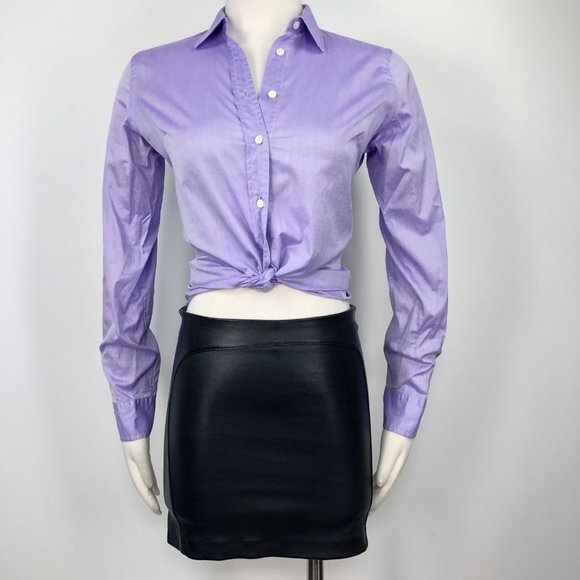 Monika Chiang SM Black Stretch Leather Mini Skirt - Picture 2 of 7